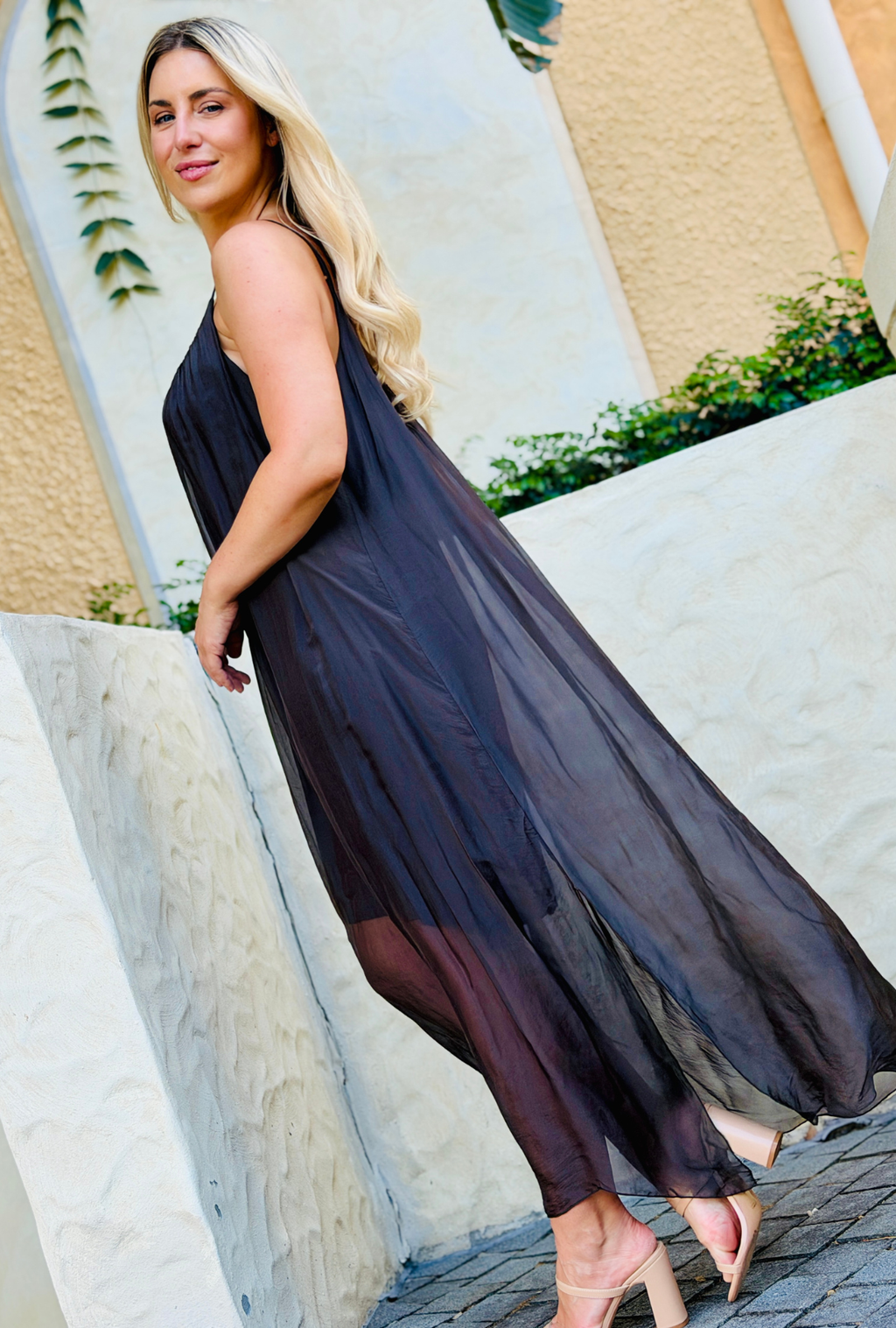 Barely A Whisper Dress - Bronze