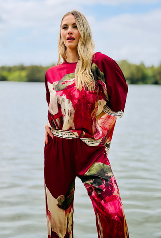 Pretty in Paint Pant - Cherry