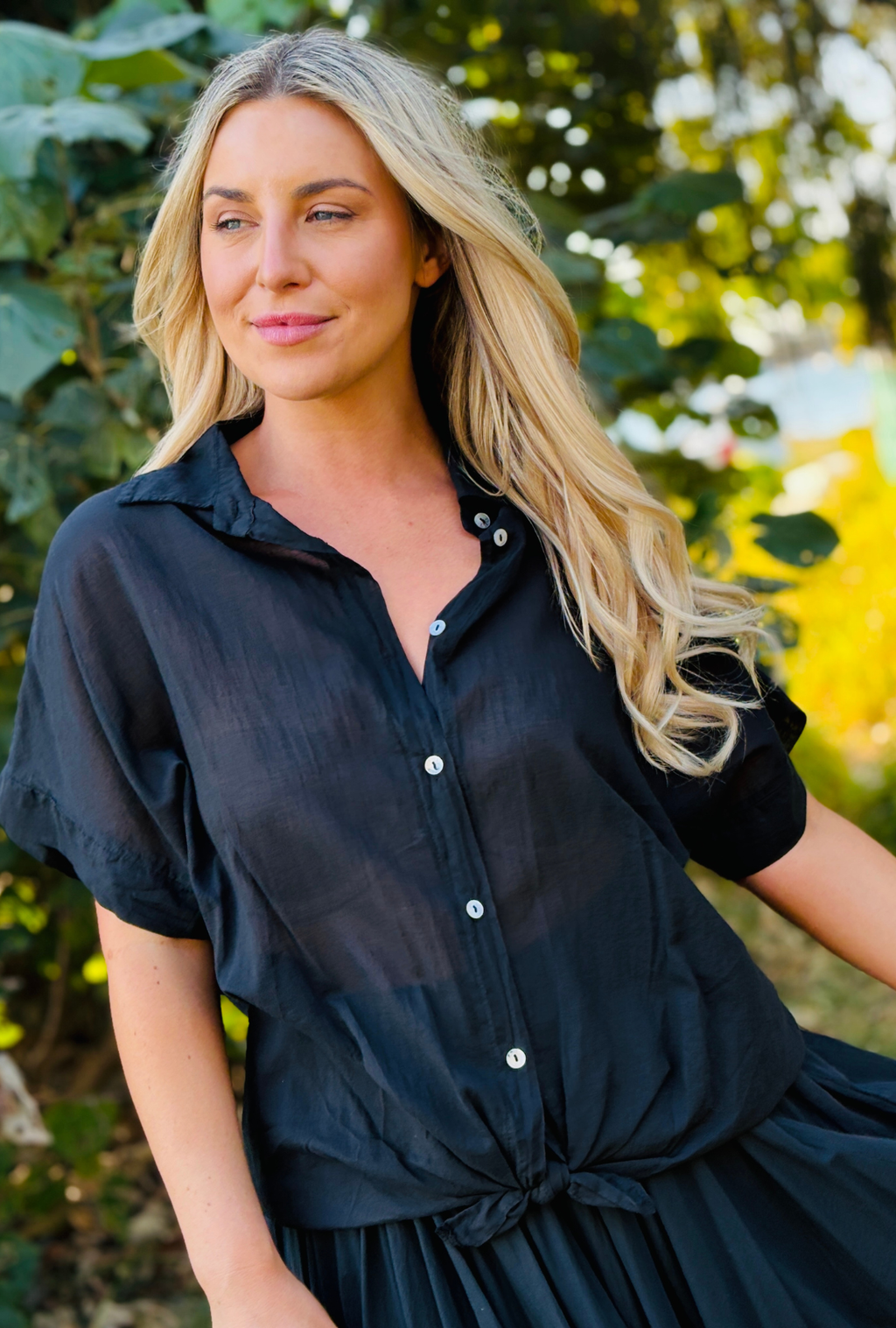 Tie Me Up Top - Onyx