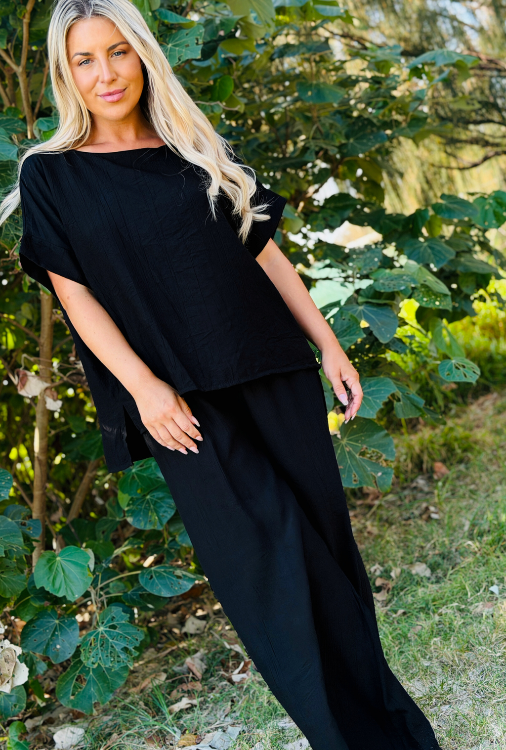 Laidback Luxe Pants - Onyx