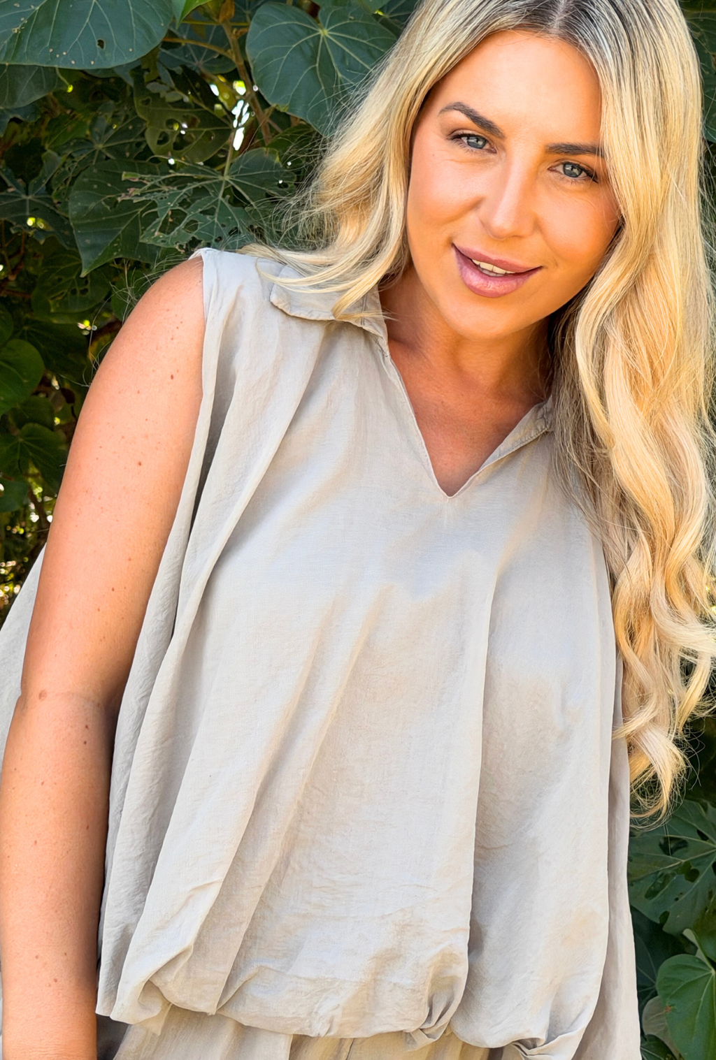 In a Bubble Top - Taupe