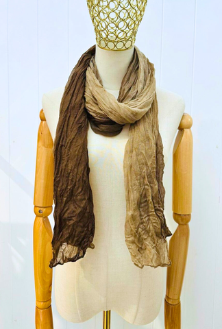 Cozy Twist Scarf 49 - Brown
