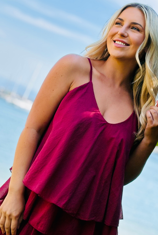 Untied & Fancy Free Top - Cherry