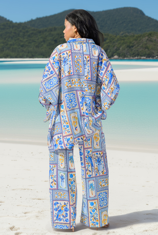 Dolce Pant - Azure Garden