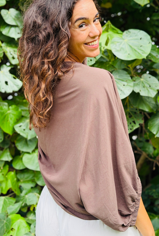 Take It Or Sleeve It Top - Chocolate