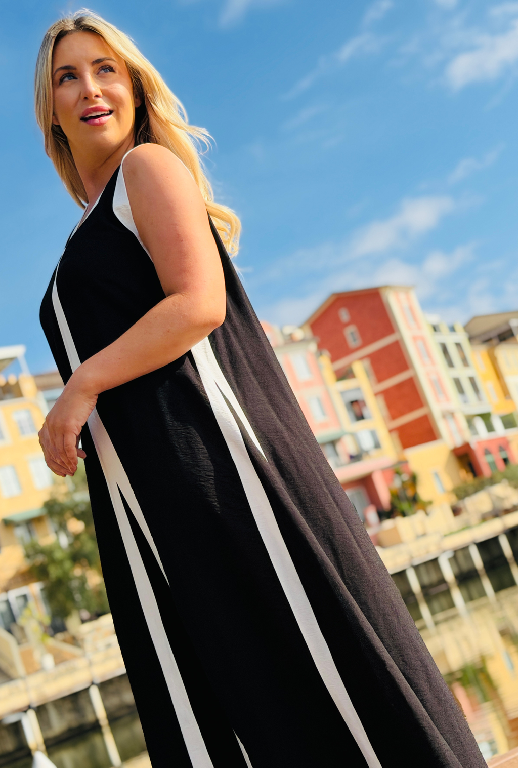 Stripe Theory Dress - Onyx