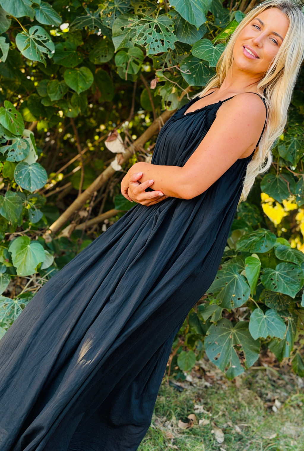 Untied & Unbothered Long Dress - Onyx