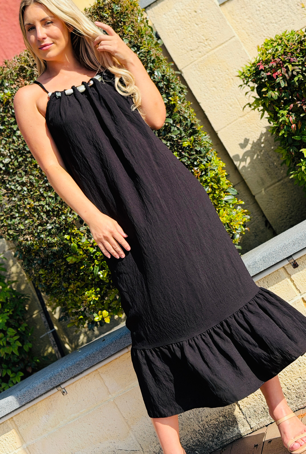 Bead The Way Dress - Onyx