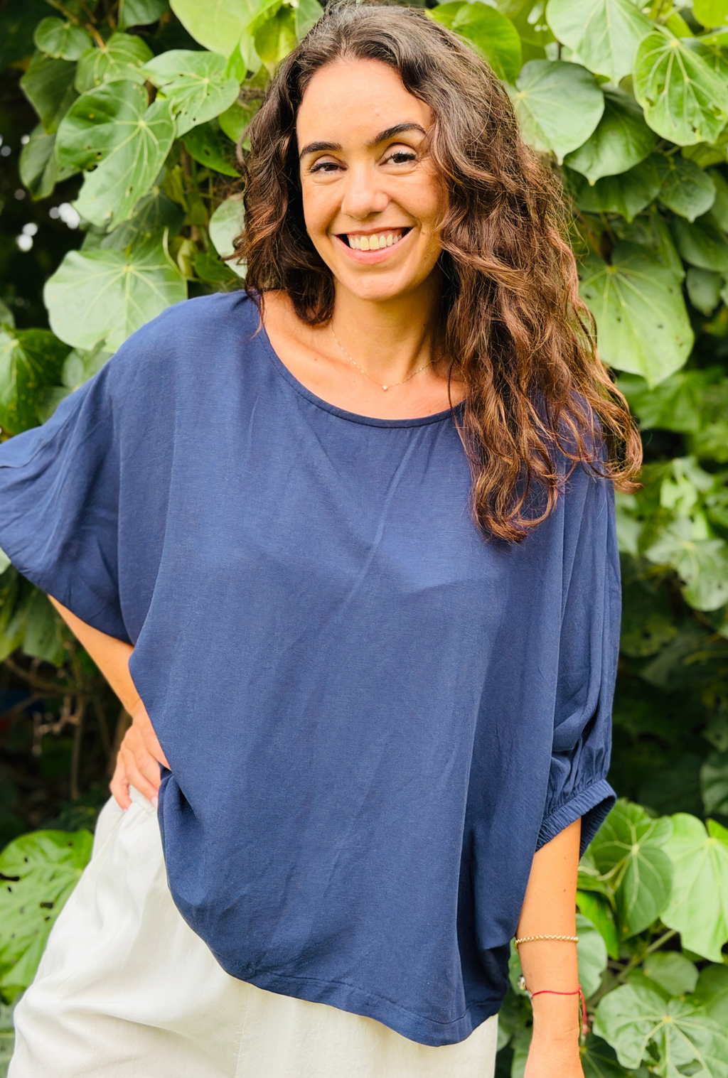 Take It Or Sleeve It Top - Navy