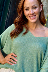 Born To Sparkle Top - Mint