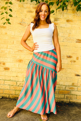 Bold Intentions Striped Skirt - Sky + Candy