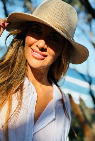 The Riviera Tan Trim Hat