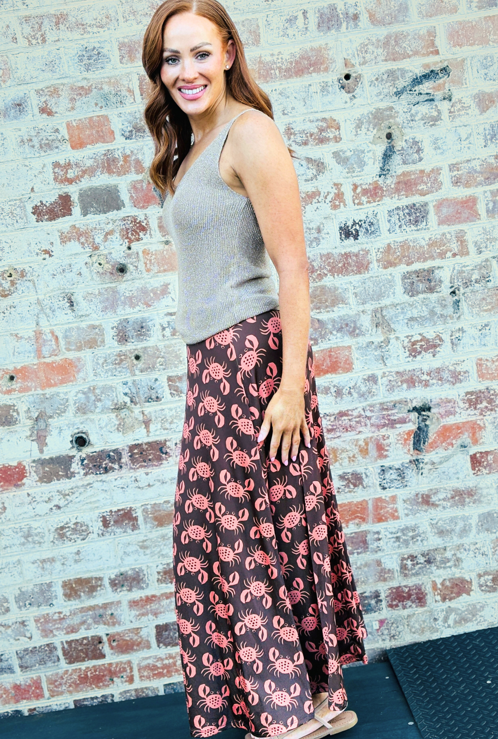 Pinch Me Pretty Skirt - Cocoa + Coral