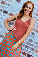 Born To Sparkle Singlet - Flame