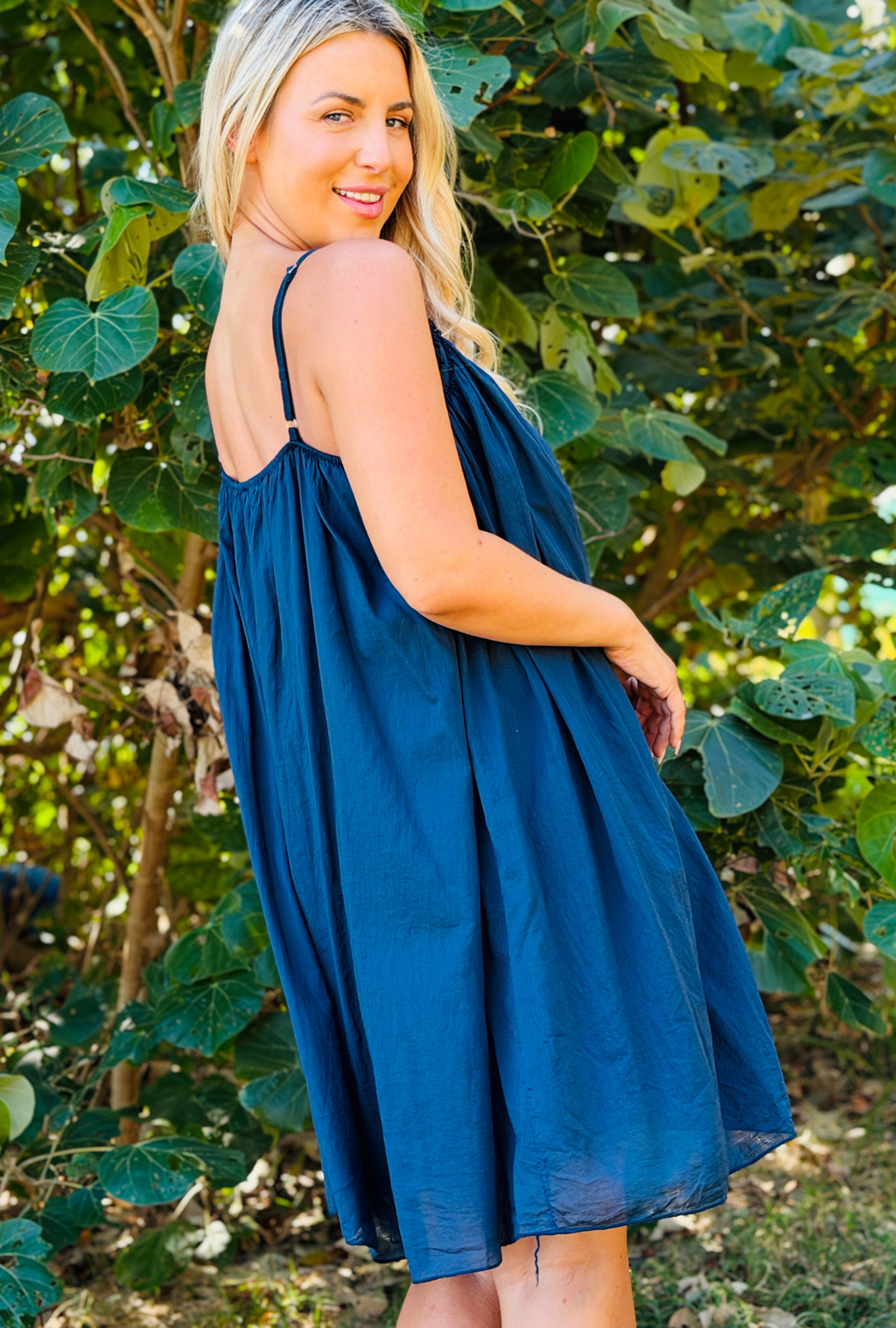 Untied & Unbothered Short Dress - Saxe Blue