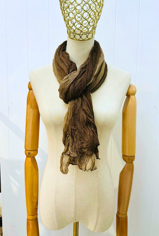 Cozy Twist Scarf 49 - Brown