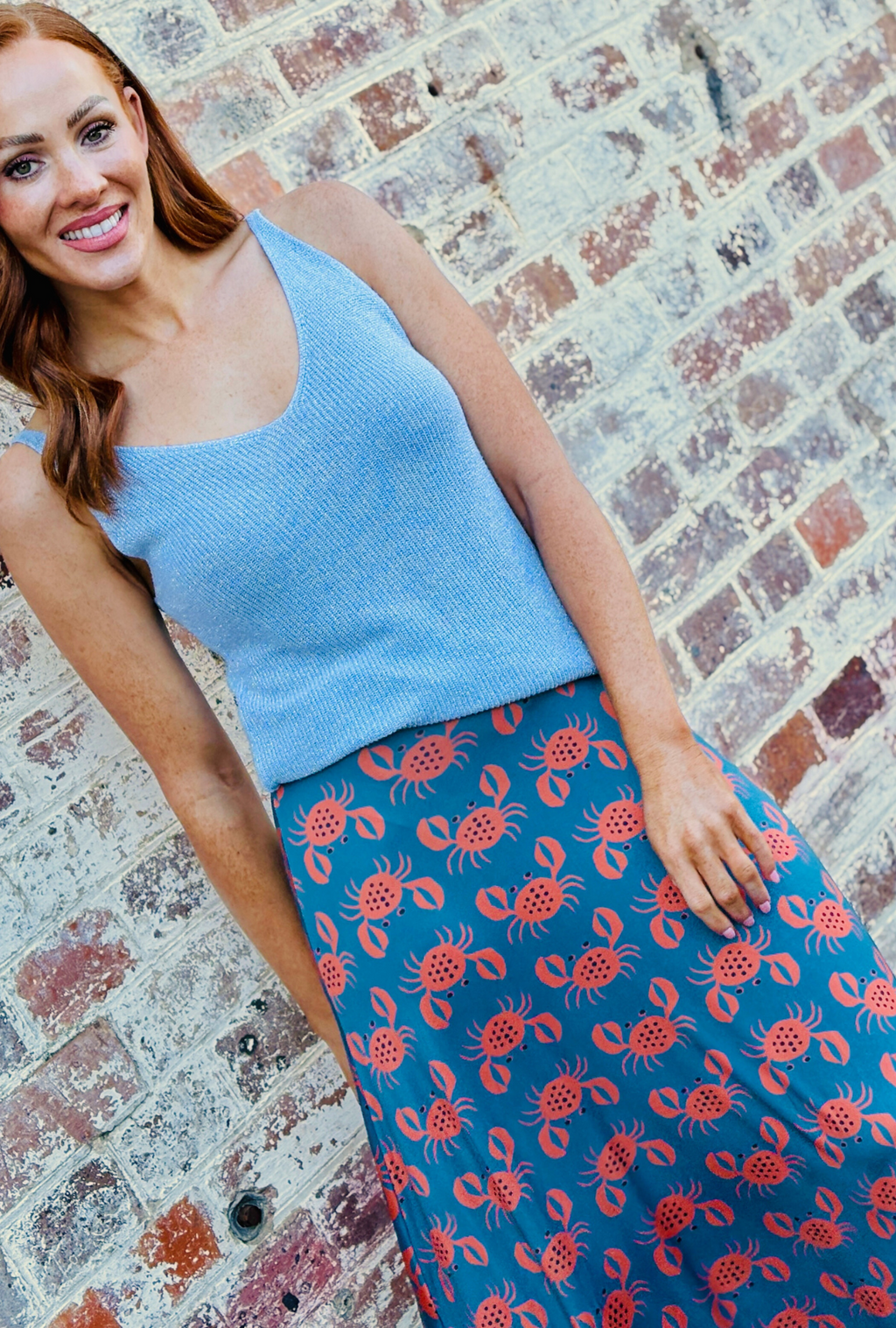 Pinch Me Pretty Skirt - Coral + Sky