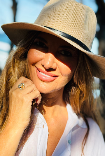 The Riviera Black Trim Hat