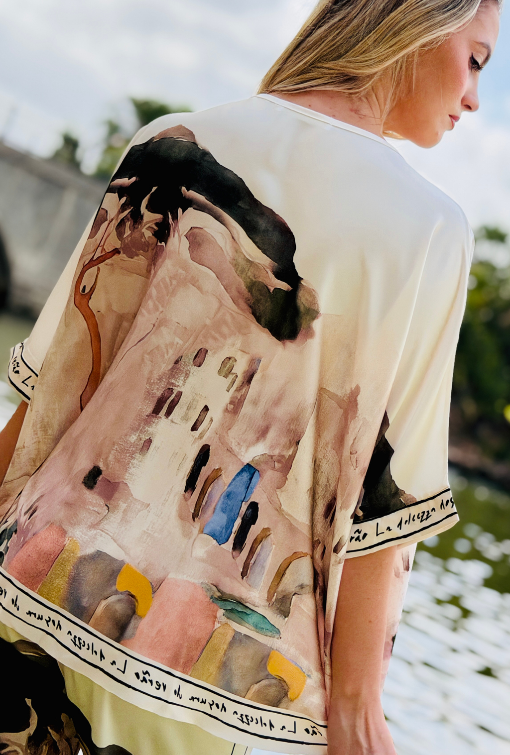 Pretty in Paint Relaxed Fit Top - Natural