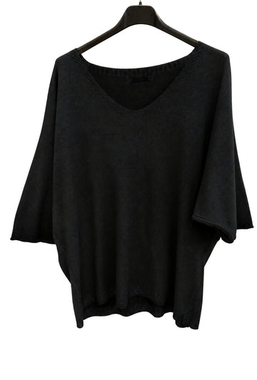 On Repeat Lightweight Knit Top - Onyx