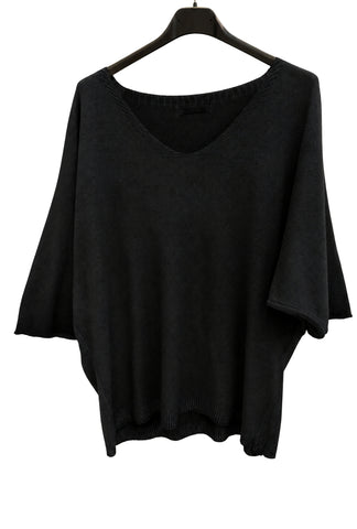 On Repeat Lightweight Knit Top - Onyx
