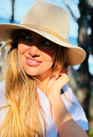 The Riviera Tan Trim Hat