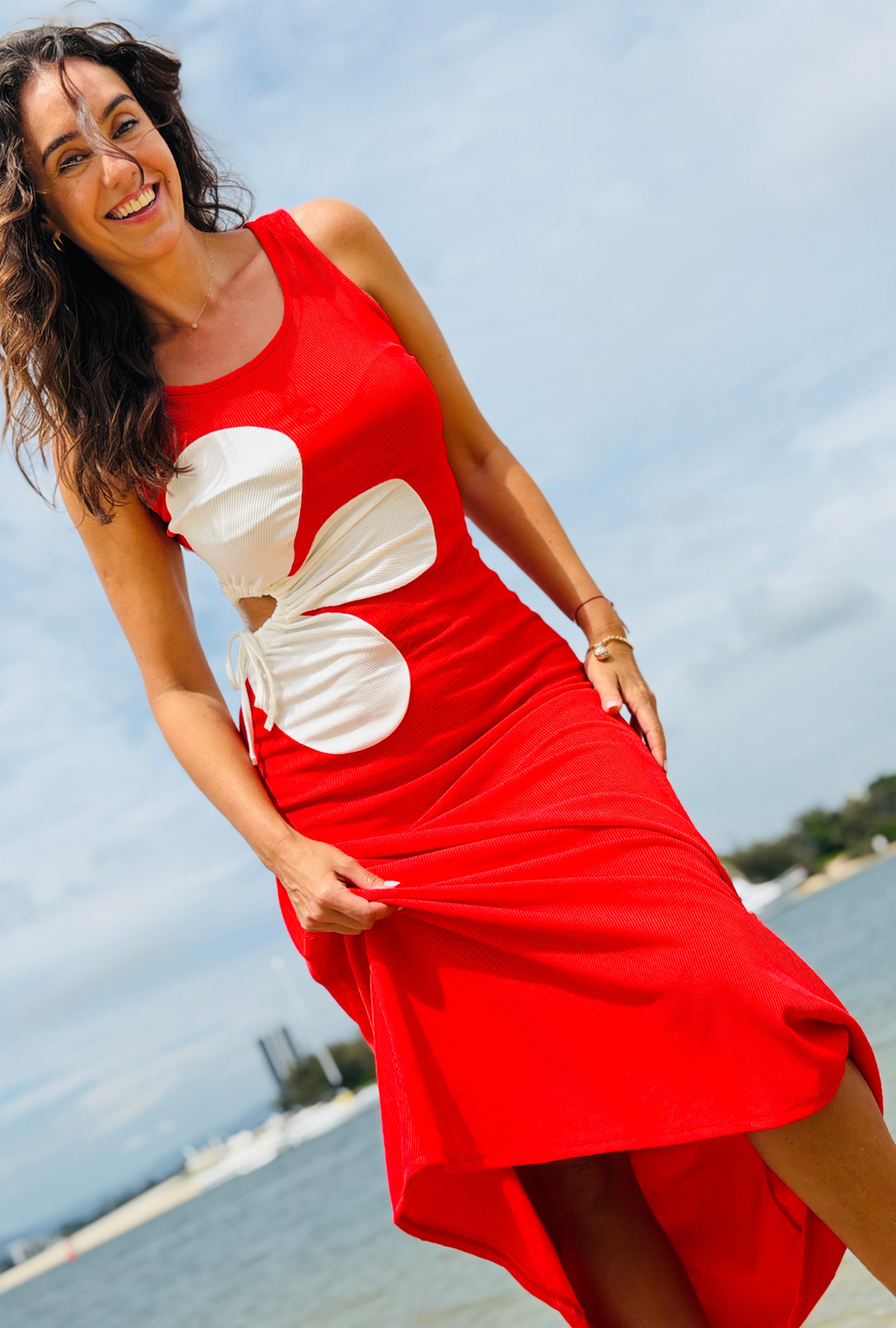 Pretty Little Daisy Dress - Cherry