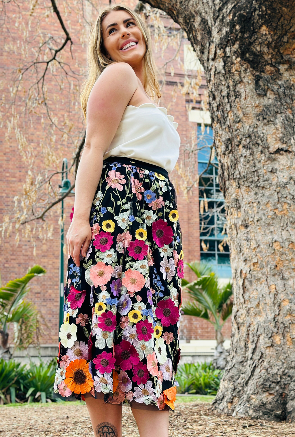 Limited Edition Get Carried Away Skirt - Midnight Bloom