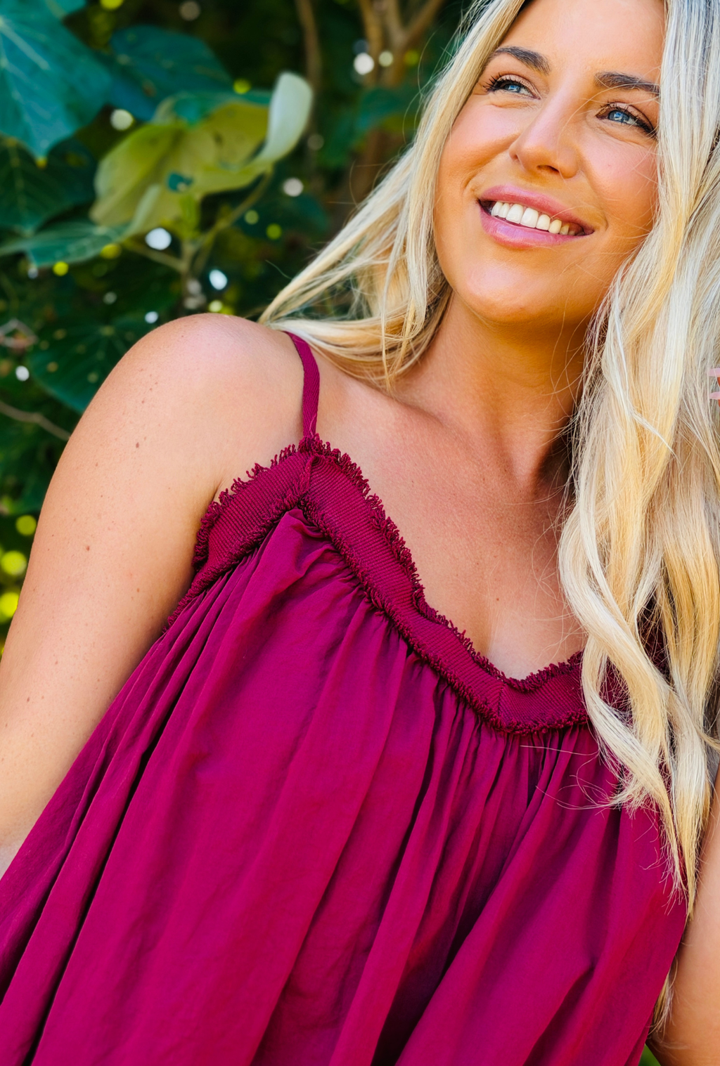 Untied & Unbothered Short Dress - Cherry