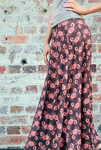 Pinch Me Pretty Skirt - Cocoa + Coral