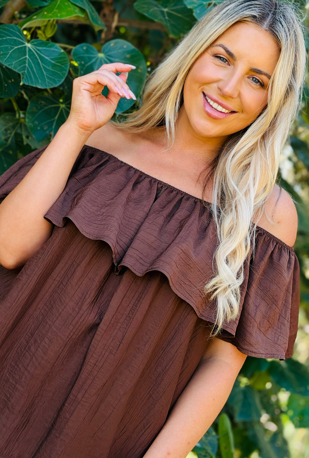 Laidback Luxe Layered Top - Chocolate