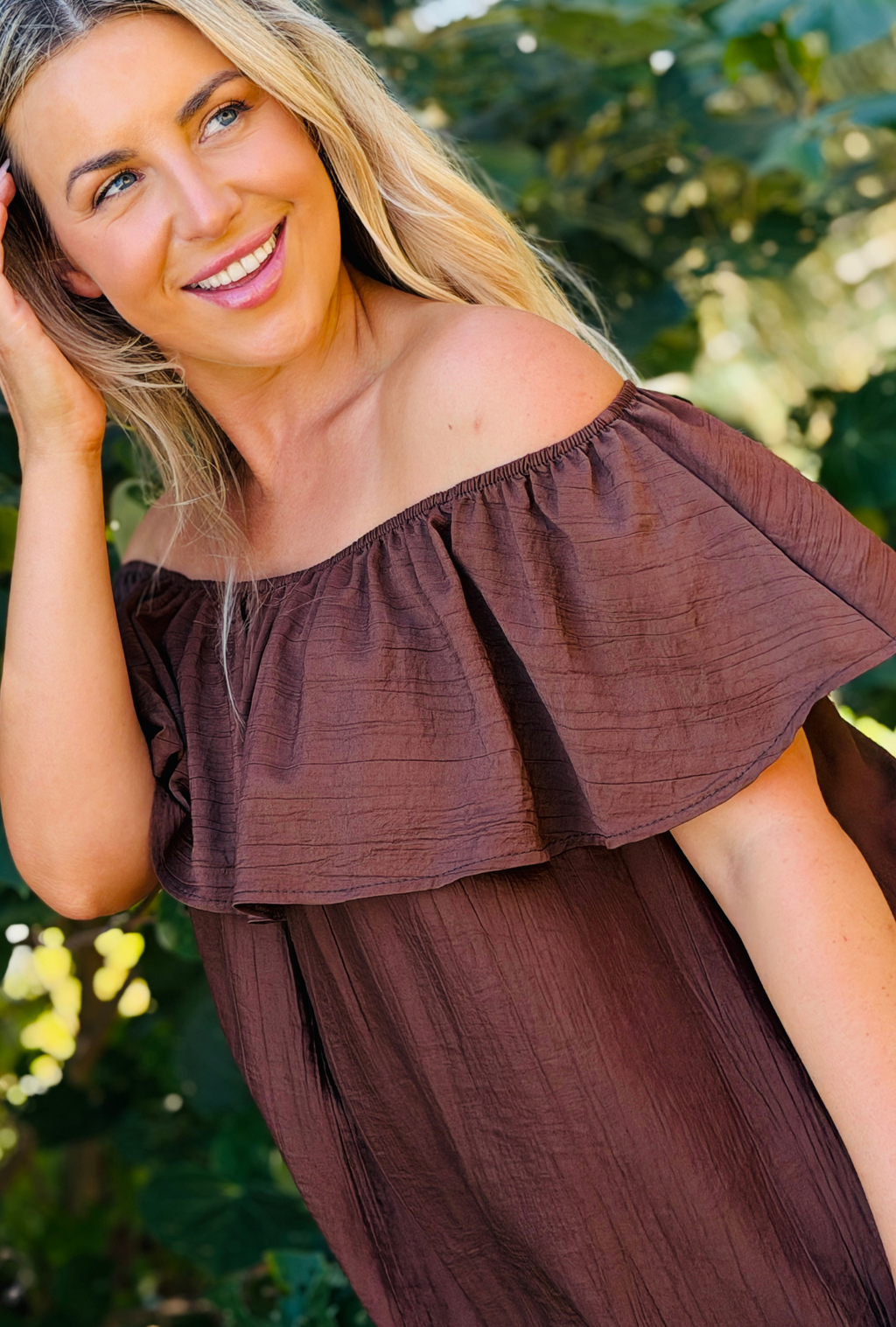 Laidback Luxe Layered Top - Chocolate