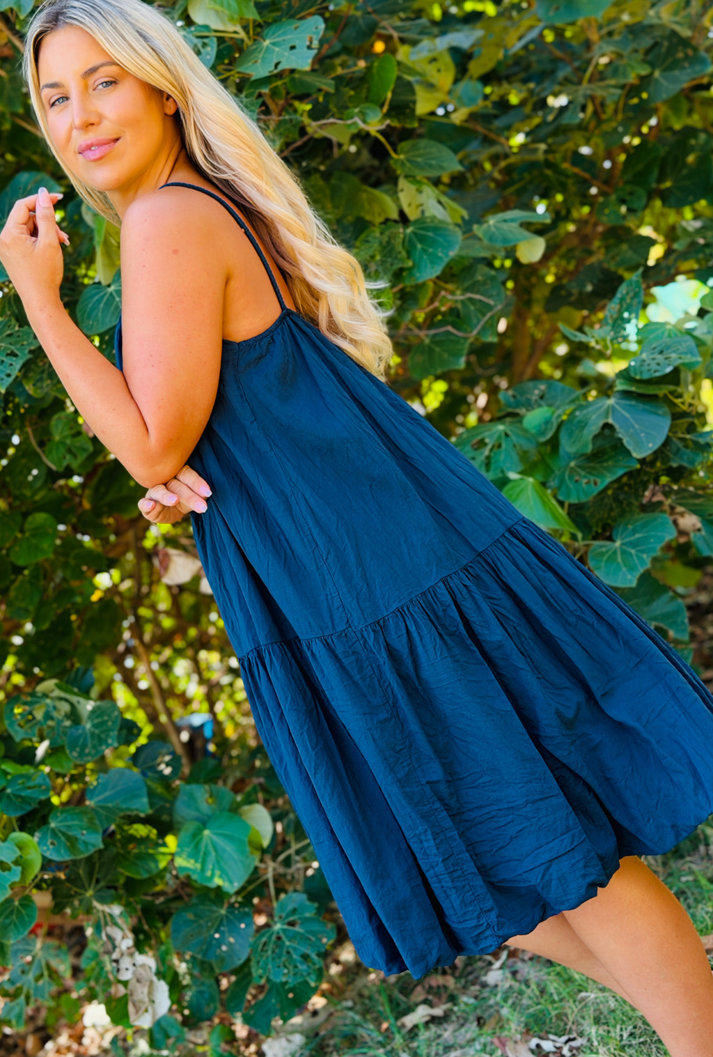 Tied You Over Short Dress - Saxe Blue