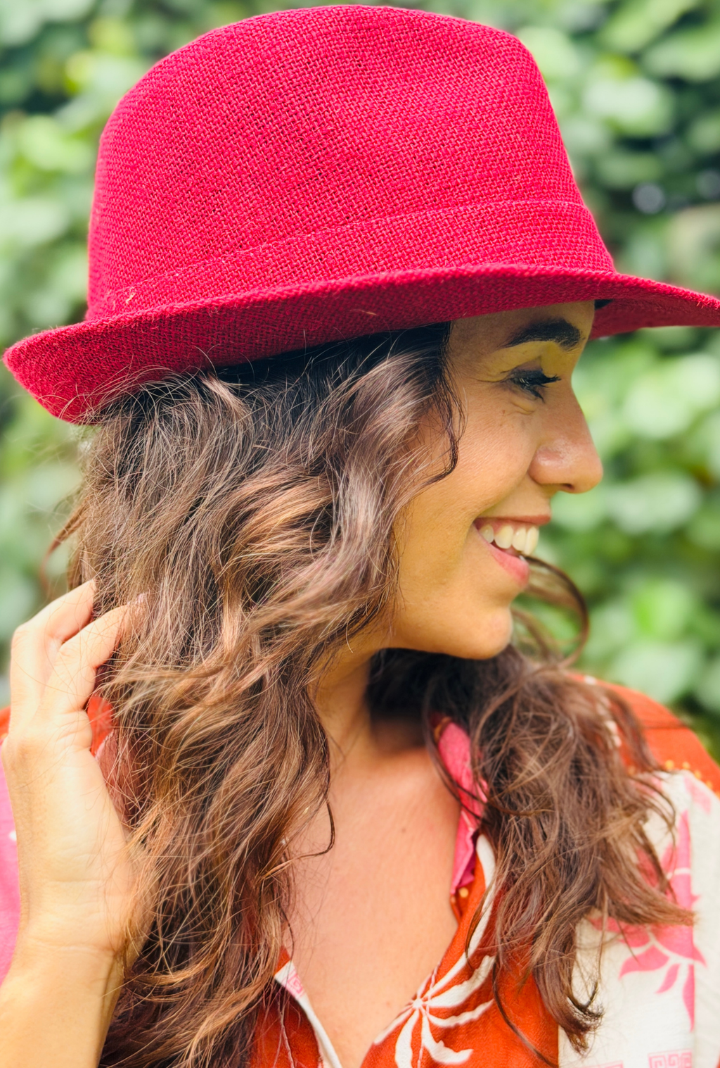La Petite Brim Hat - Cherry