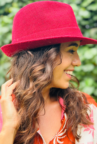La Petite Brim Hat - Cherry
