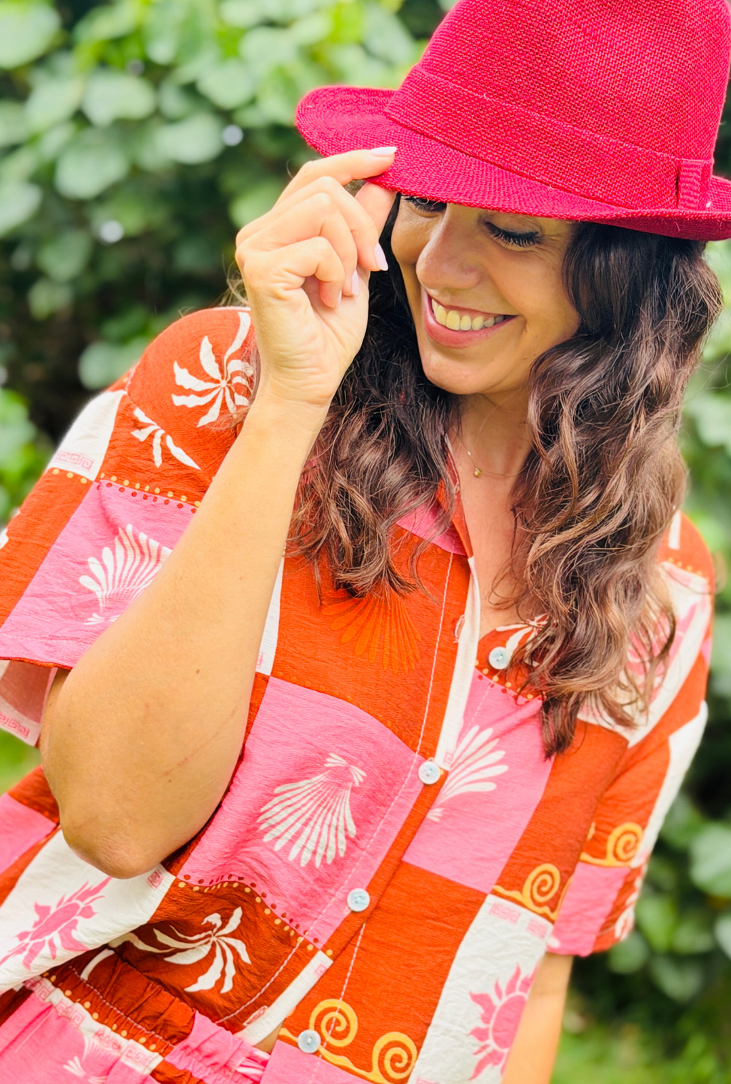 La Petite Brim Hat - Cherry