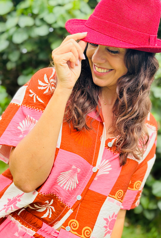 La Petite Brim Hat - Cherry