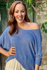 Born To Sparkle Top - Cerulean