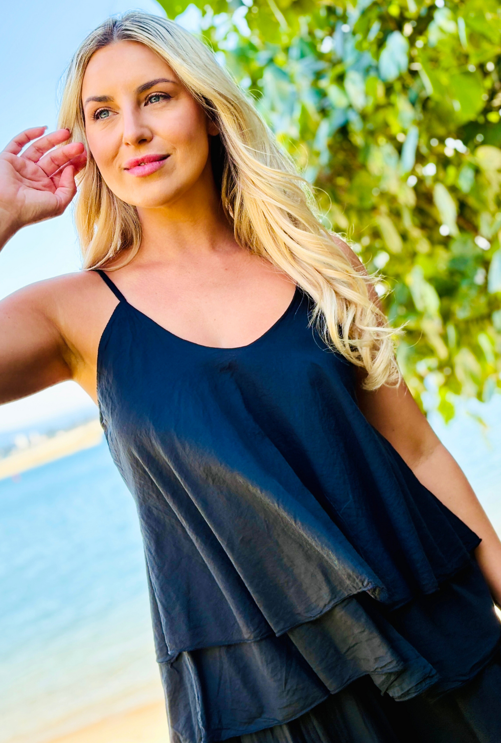 Untied & Fancy Free Top - Onyx