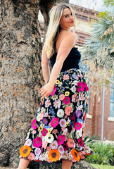 Limited Edition Get Carried Away Skirt - Midnight Bloom