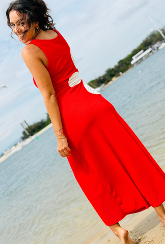 Pretty Little Daisy Dress - Cherry