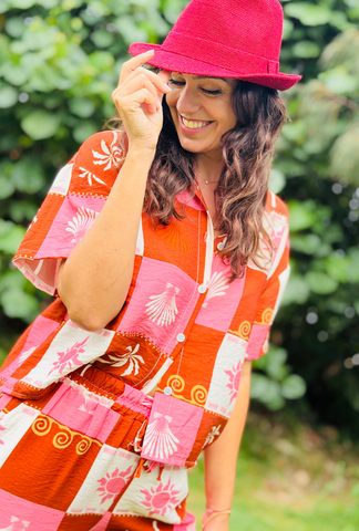 La Petite Brim Hat - Cherry