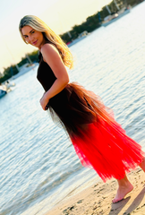 Get Carried Away Skirt Split Personality - Chocolate + Raspberry