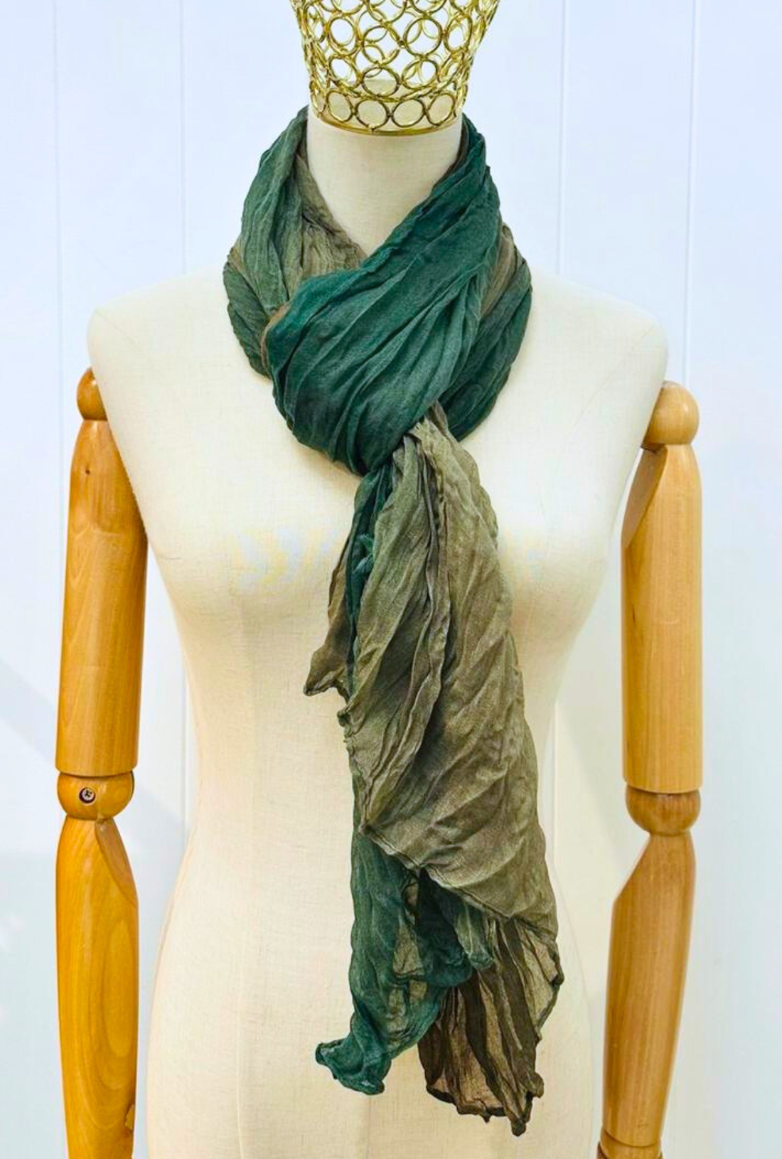 Cozy Twist Scarf 49 - Green