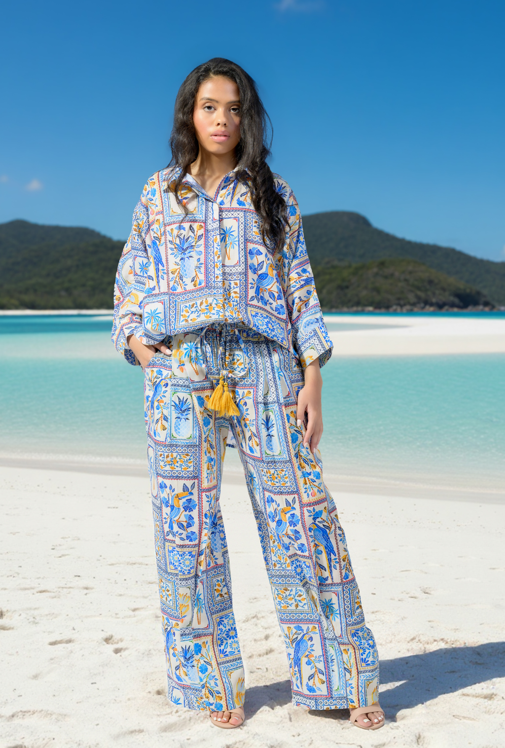 Dolce Pant - Azure Garden