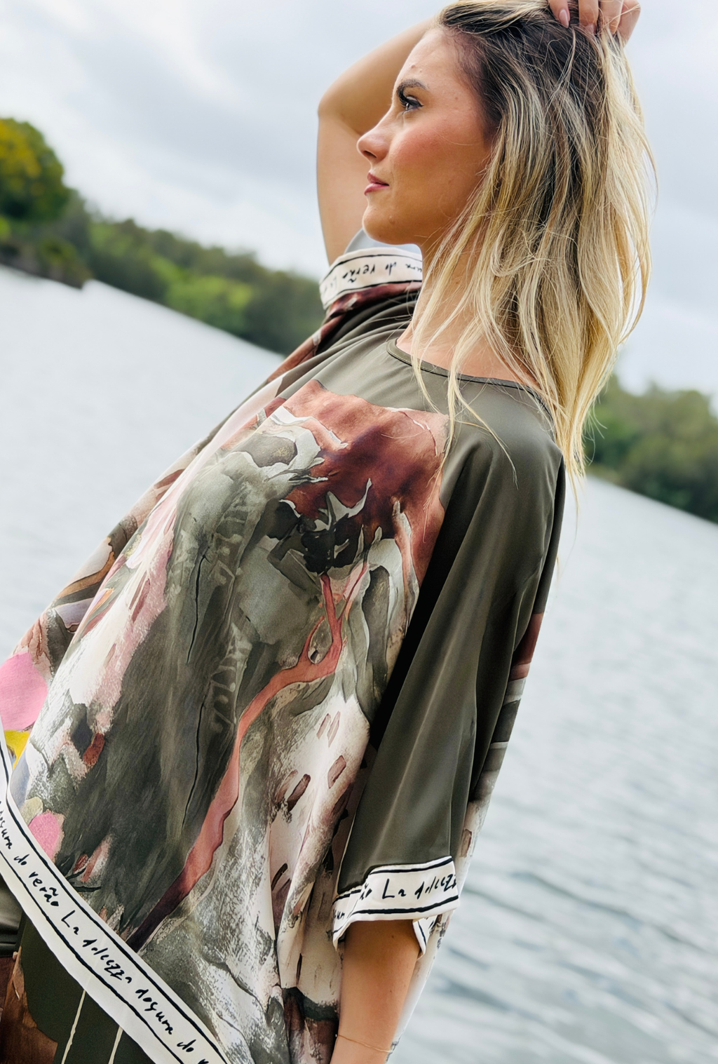 Pretty in Paint Relaxed Fit Top - Sage