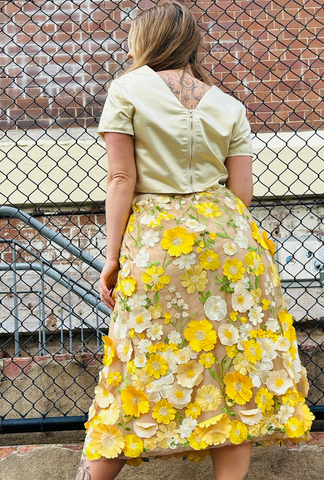 Limited Edition Get Carried Away Skirt - Sunshine Bloom