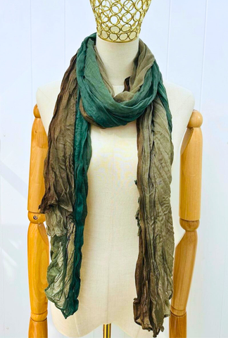 Cozy Twist Scarf 49 - Green