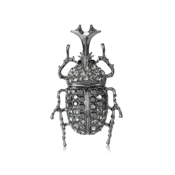 Sparkled Scarab Brooch