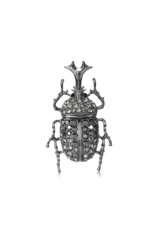 Sparkled Scarab Brooch